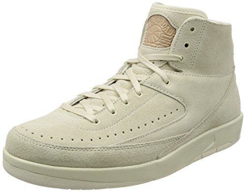 Jordan Mens Retro 2 Decon Basketball Shoes Sail/Sail/Bio Beige 897521-100