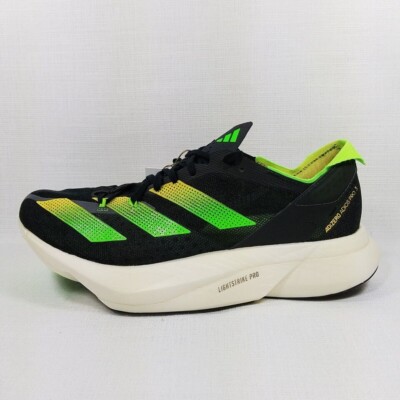 ADIDAS ADIZERO ADIOS PRO 3 RUNNING SHOES MENS SIZE 7.5 BLACK GREEN