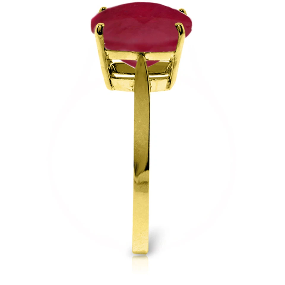 Nuevo anillo de oro macizo de 6,75 quilates de 14 quilates con forma de cojín natural rubí Foto 3 de 4