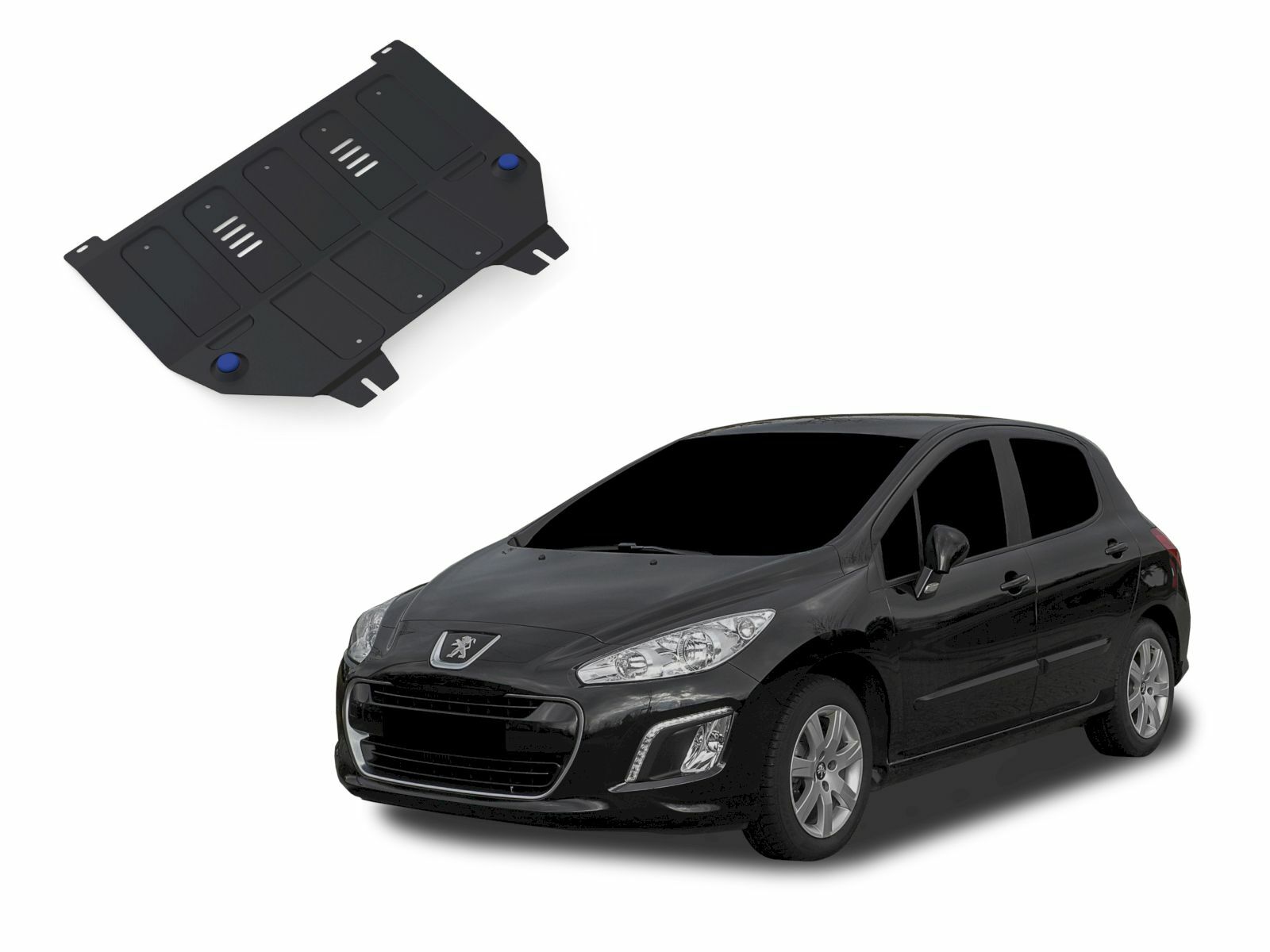 Protection sous moteur acier Peugeot 308 2008-2015 cache carter moteur métallique et fixations