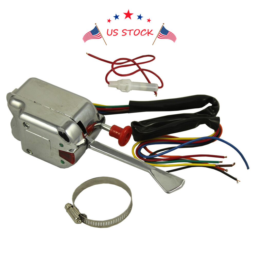 Universele Straat Hot Rod Chrome Richtingaanwijzer Schakelaar Voor 12V, Richtingaanwijzer Schakelaar voor 12V Zware Vintage Auto Vrachtwagen Richtingaanwijzer Hendel