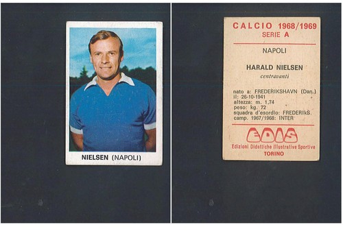 Figurina Calciatori Edis 1968-69 Nielsen Napoli Nuova ▓