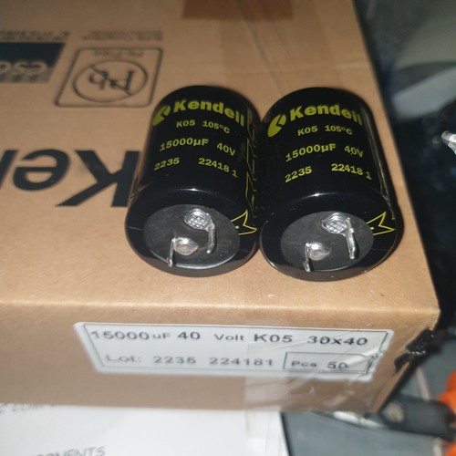 NEW KENDEIL 15000UF 40V 105C CAPS FOR FIRSTWATT 25V CLASS A AUDIO AMPS !4PCS - Picture 5 of 7