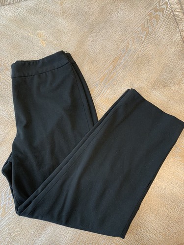Talbots Women Black Side Zip Comfort Dressed Pants Size 10 Made In The USA - Picture 2 of 6