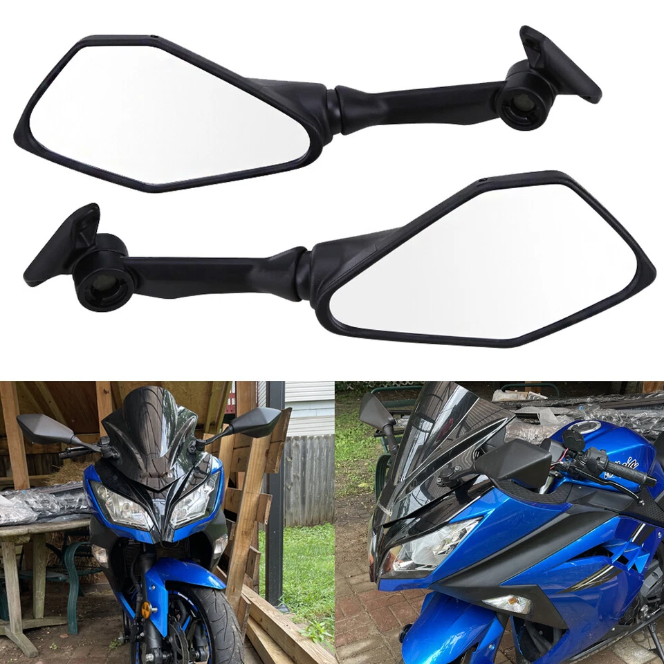 Espejos retrovisores para moto Kawasaki Ninja 300 EX300 2013 14 2015 2016 2017 Foto 2 de 4