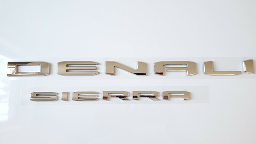 Chrome Rear Tailgate DENALI Sierra Emblem GMC Sierra 1500 2500hd 3500hd - Picture 3 of 9