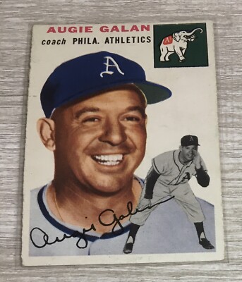1954 Topps #233 Augie Galan, Philadelphia Athletics.  Ex-Mt Vintage V4D-2