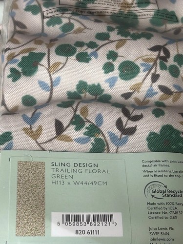 John Lewis Deck Chair Cover, Sling. Choice Of Designs - Picture 18 of 22