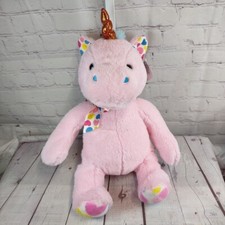 Valentine Unicorn Plush Pink Sparkle Horn Bow Love Fairytale Soft Animal 18 in
