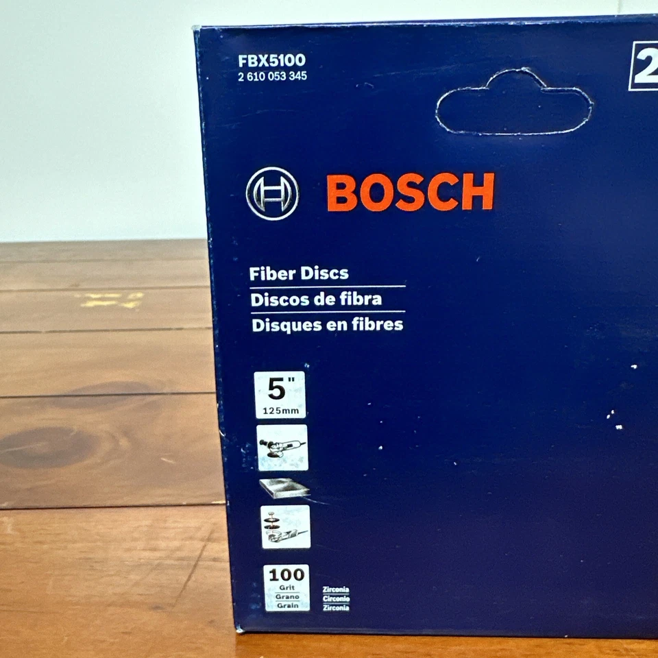 Bosch FBX5100 X-Lock Fiber Discs 5” X 100 Grier 25pk - Image 2 of 3