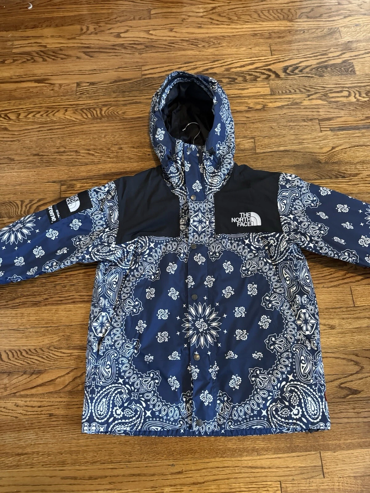 Veste de montagne Supreme x The North Face Bandana Fw 14 bleu