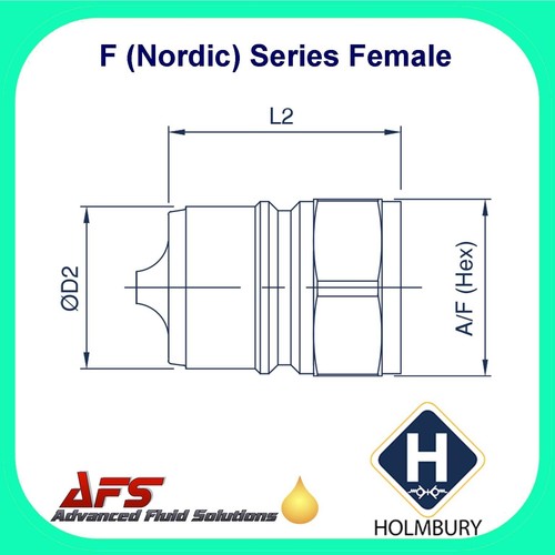 Holmbury F Nordic Series (Tema TE) Hydraulic High Flow Quick Release Coupling UK - Picture 17 of 22
