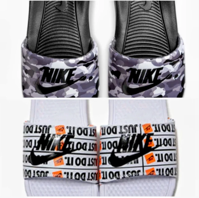 2 paia di diapositive NIKE autentiche taglia US 7 ACQUISTA ENTRAMBE per RISPARMIARE IL 25%