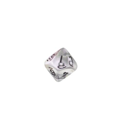 10-seitiger Würfel - Trapezoeder - W10 - 0-9 - transparent - klar - Bild 1 von 1