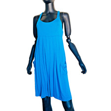 NWT Calvin Klein Summer Dress Casual Sleeveless Jersey Sun Dress Aqua Blue Size8