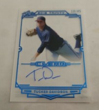 Tucker Davidson 2019 Leaf Trinity Baseball Clear Acetate ROOKIE AUTOGRAPH 13/45