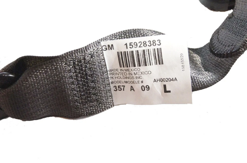 Conjunto de cinturón de seguridad trasero izquierdo Hummer H3 2006-2010 negro y cachemir 15928383 89027203 Foto 2 de 4