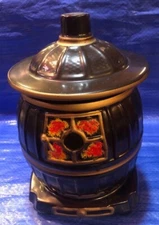 Vintage McCoy Pot Belly Stove Cookie Jar - 10" Tall - 1960's