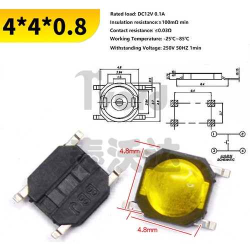 Tactile Push Button Switch, SMD/Through-Hole, Micro Momentary for PCB DIY - Picture 14 of 49