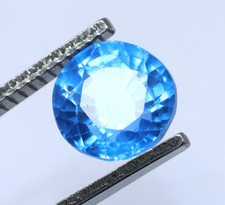 6.80 CT Natürlich Brasilianischer Blau Rund Schliff Topas Zertifiziert Lose