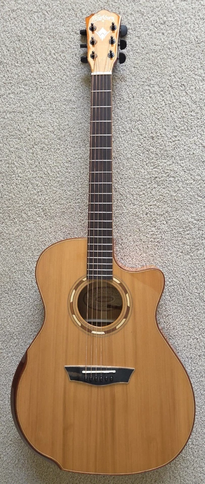 Washburn Comfort G66SCE Spalt Maple Acoustic Electric Guitar, Natural Gloss, NGB - Image 3 of 4