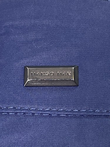 Mango Man Blue Full Zip Water Repellent Bomber Jasper Jacket w/ Pockets Men's XS - Picture 12 of 15