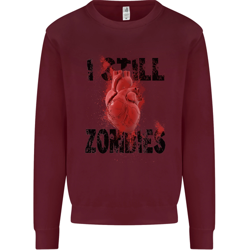 I Still Heart Zombies Apocalypse Kids Sweatshirt Jumper - Picture 26 of 87