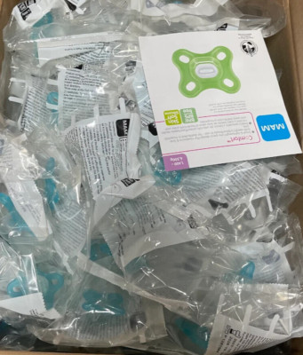 LOT of 22 MAM Comfort Baby Pacifier, 100% Lightweight FULL Silicone - EXP: 10/28