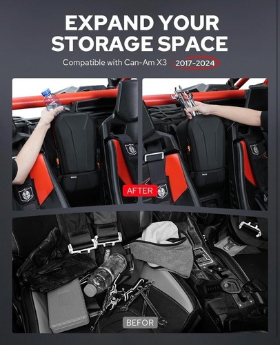 Benlari X3 Storage Bags Center Console Between Seats Can Am Maverick 2017-2024 - Picture 3 of 5