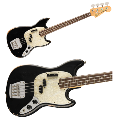 Fender JMJ Road Worn Mustang Bass Black Justin Meldal