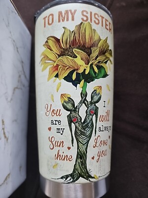 Vprintes Yellow 20oz Stainless Steel Tumbler For Sister Appreciation Gifts