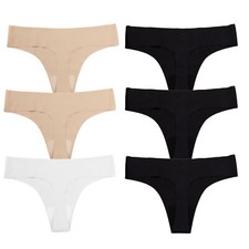 TOOCOOL T9010-B 6 Pack Seamless Seamless Low Waist Thongs
