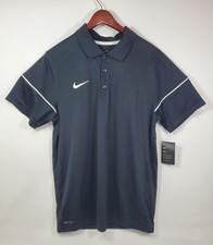 Men's Black Nike Sz Medium Dri-Fit 3 Button Polo Shirt 845841-010 NWT NEW