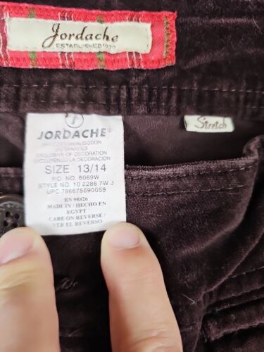 Jordache Stretch Flare Jeans 13/14 Brown Vintage Wide Leg Y2K BOHO Festival - Picture 10 of 19