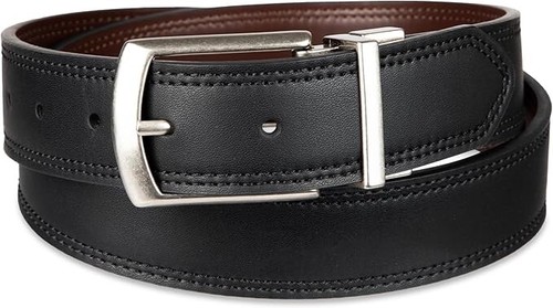 Dickies Herren BIG & TALL 2 in 1 Wendegürtel Gr. 3X schwarz/braun Leder Größe 50-52 - Bild 2 von 6
