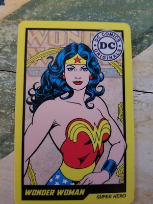 dc superheroes coin pusher rare card Dc Comic Arcade Card wonder woman Rare Non Stamped Coin Pusher Non Elaut