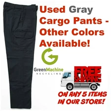Used Uniform Work Pants Cargo Cintas Redkap Unifirst G&K Dickies and others Gray