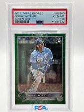 BOBBY WITT JR 2022 TOPPS UPDATE GREEN FOIL ROOKIE 131/499 #US100 PSA 10 JC