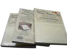 Wedding Invitation Kit Companion Paper 25 ct - 1998, Item 82496 89669 Lot Of 3