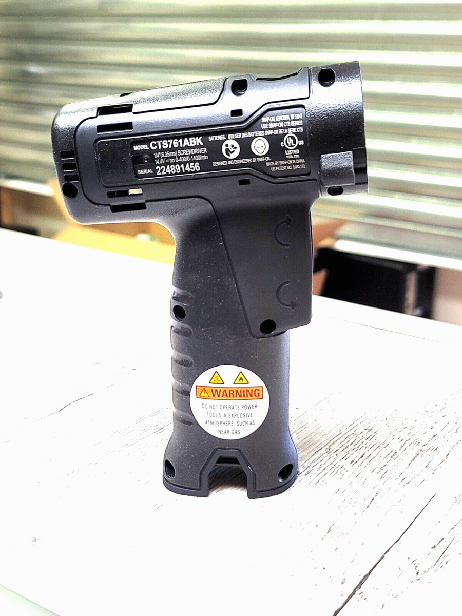 Snap-On ™ BLACK CTS761 1/4” Hex Speed Screwdriver 14V Replacement