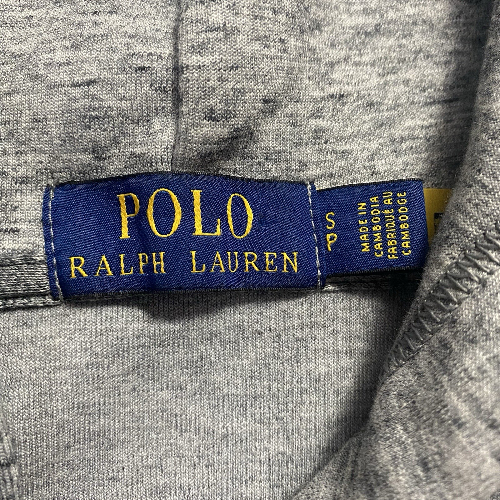 PONY Felpa Polo Ralph Lauren donna grigio erica full zip con cappuccio taglia small?