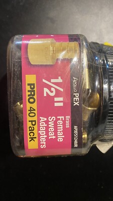 APOLLO 1/2  Brass Female sweat adapter Pack Of 40
