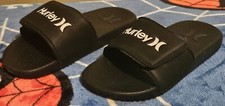 HURLEY Youth Kids BANE-V Black Slide Sandals Size 13 NEW MSRP 30.00