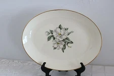 HOMER LAUGHLIN RY103 MAGNOLIA WHITE RHYTHM 11 5/8" Oval Turkey Serving Platter