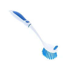 Superio Scrubber Vegetable Brush Blue, 2 Sided Bristles with Comfort Grip Handle