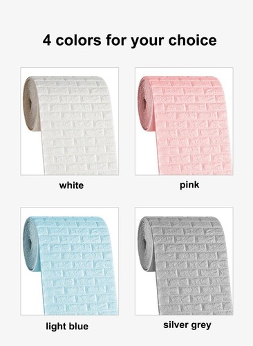 Brick Wall Sticker Self-Adhesive Wallpaper 3D Tile Foam Panel Waterproof Sticker - Bild 4 von 18