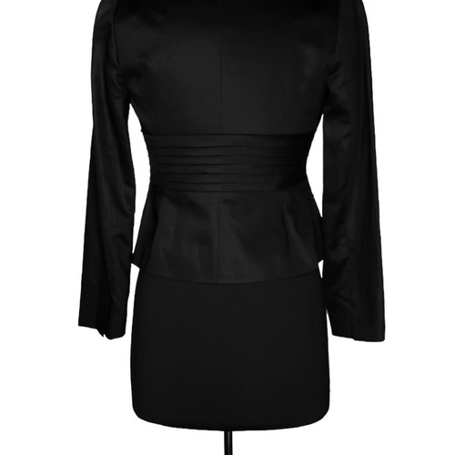 Ann Taylor Women's Blazer Black Snap Button Pleated Work Cropped Jacket 2P NWT - Picture 8 of 8