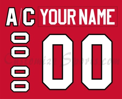Chicago Blackhawks Customized Number Kit For 2007-2017 Home Uniform
