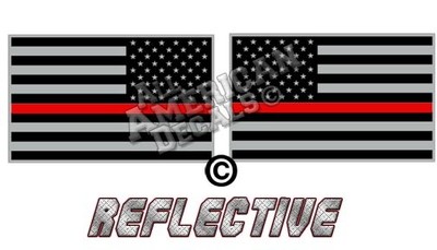 Automobilia 2 3 Thin Blue Line Subdued Tactical American Flag Reflective Decal Sticker F R Decals Stickers