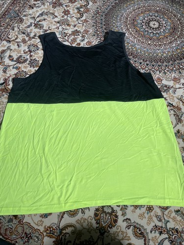 Fila Sport Shirt Men XXL Tank Top Black & Electric Yellow Performance Workout - Picture 10 of 13